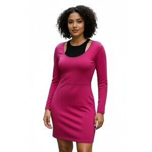 Gabrielle Union NY&C Colorblock Bodycon Dress Women XXL Pink Black Cutouts